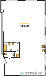 Планировка двухкомнатной(квартира) площадью 113.5 квадратных метров в ЖК “ЖК Звезды Арбата”