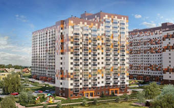 Общий вид сбоку на ЖК Зеленые аллеи