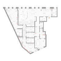Планировка трехкомнатной(квартира) площадью 222.3 квадратных метров в “ЖК Николь”