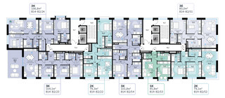 Планировка однокомнатной(квартира) площадью 45.8 квадратных метров в “СберСити в Рублево-Архангельском”