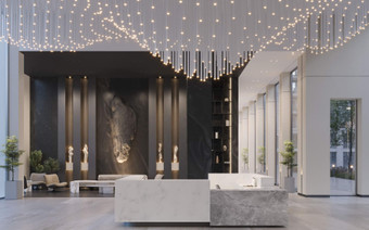 Лобби в ЖК "Начало"