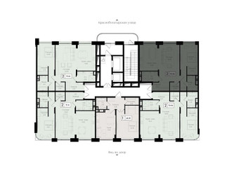 Планировка двухкомнатной(квартира) площадью 70.9 квадратных метров в ЖК “ЖК Преображенская Площадь”