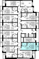 Планировка студии(квартира) площадью 29 квадратных метров в “ЖК Космос”