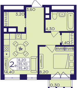 Планировка квартиры, ID 419046