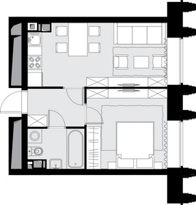 Планировка апартаментов, ID 301421