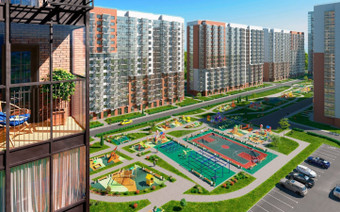 придомовая территория ЖК Позитив