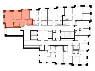 Планировка двухкомнатной(квартира) площадью 61.8 квадратных метров в ЖК “ЖК Онежский вал”