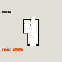 Планировка студии(квартира) площадью 22.5 квадратных метров в “Нарвин”