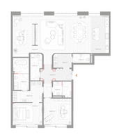 Планировка двухкомнатной(квартира) площадью 173.1 квадратных метров в “ЖК Николь”