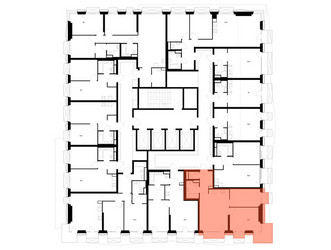 Планировка двухкомнатной(квартира) площадью 54.7 квадратных метров в ЖК “ЖК 2-й Иртышский”