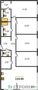 Планировка квартиры, ID 206233