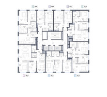Планировка трехкомнатной(квартира) площадью 62.7 квадратных метров в “ЖК Сиреневый парк”