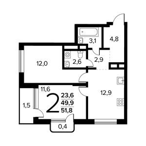 Планировка квартиры, ID 550423