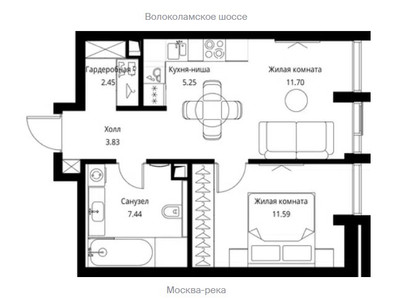 Планировка квартиры, ID 546496
