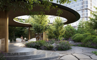 Зона отдыха в ЖК "Веер"