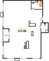 Планировка 4+ комнатной(квартира) площадью 127.1 квадратных метров в “ЖК Dream Towers (Дрим Тауэрс)”