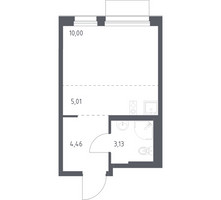 Планировка студии(квартира) площадью 22.6 квадратных метров в “ЖК Новое Внуково”