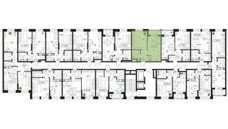 Планировка однокомнатной(квартира) площадью 40.7 квадратных метров в “ЖК Пушкино Град”