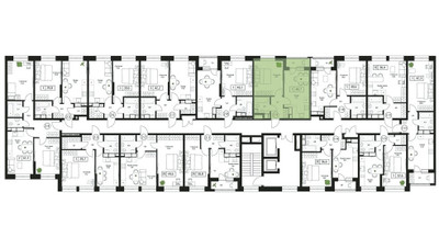 Планировка однокомнатной(квартира) площадью 40.7 квадратных метров в ЖК “ЖК Пушкино Град”