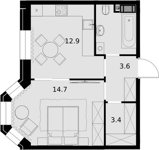 Планировка квартиры, ID 500549