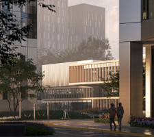 Придомовая территория в ЖК “Береговой. Жилой квартал на Москве-реке”