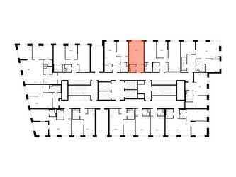 Планировка студии(квартира) площадью 24.4 квадратных метров в ЖК “ЖК 2-й Иртышский”