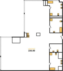 Планировка трехкомнатной(квартира) площадью 226 квадратных метров в “ЖК Neva Towers (Нева Тауэрс)”