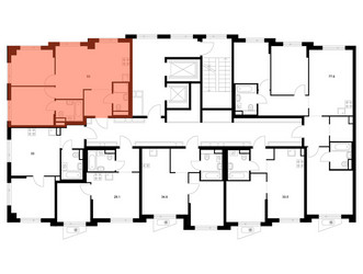 Планировка двухкомнатной(квартира) площадью 53 квадратных метров в ЖК “ЖК Онежский вал”