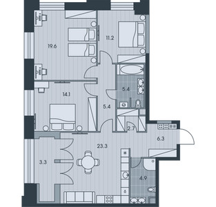 Планировка квартиры, ID 215777