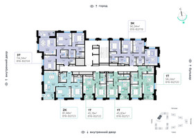 Планировка трехкомнатной(квартира) площадью 90.94 квадратных метров в “СберСити в Рублево-Архангельском”