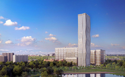 Планировка студии(квартира) площадью 29.8 квадратных метров в ЖК “ЖК AFI Tower (Афи Тауэр)”