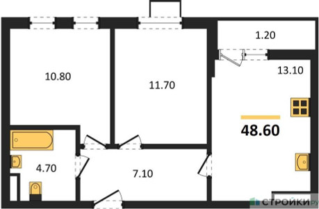 Планировка квартиры, ID 435187