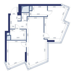 Планировка двухкомнатной(квартира) площадью 67.3 квадратных метров в ЖК “ЖК ХАЙДАУТ”