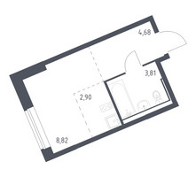 Планировка студии(квартира) площадью 20.21 квадратных метров в “ЖК Молжаниново”