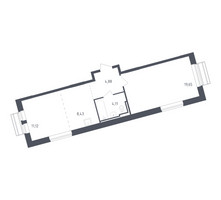Планировка однокомнатной(квартира) площадью 47.9 квадратных метров в “ЖК Рублевский Квартал”