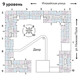 Планировка трехкомнатной(квартира) площадью 52.3 квадратных метров в ЖК “ЖК Страна Заречная”