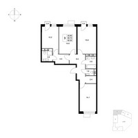 Планировка трехкомнатной(квартира) площадью 82.3 квадратных метров в “ЖК Легенда Марусино”