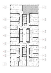 Планировка трехкомнатной(квартира) площадью 80 квадратных метров в ЖК “ЖК SET (Сет)”