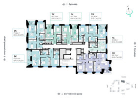 Планировка двухкомнатной(квартира) площадью 82.85 квадратных метров в “СберСити в Рублево-Архангельском”