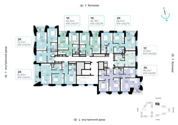 Планировка двухкомнатной(квартира) площадью 82.85 квадратных метров в ЖК “СберСити в Рублево-Архангельском”