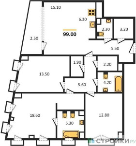 Планировка квартиры, ID 297273