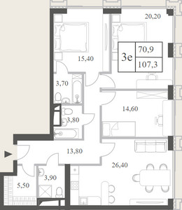 Планировка квартиры, ID 131215