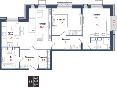 Планировка квартиры, ID 428347