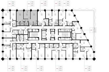 Планировка двухкомнатной(квартира) площадью 63.1 квадратных метров в ЖК “Дом премиум-класса МИРА”