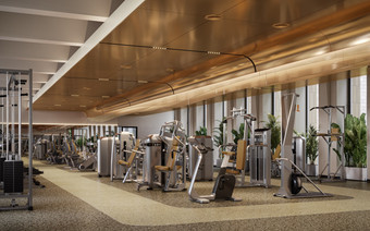 Фитнес-зал в ЖК "Life Time"