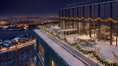 Планировка однокомнатной(квартира) площадью 62.4 квадратных метров в ЖК “ЖК Яркий квартал Инджой”