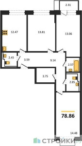 Планировка квартиры, ID 239259