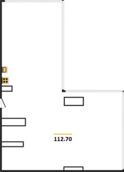 Планировка двухкомнатной(квартира) площадью 112.7 квадратных метров в “ЖК Neva Towers (Нева Тауэрс)”