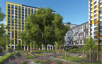 Двор в "Левел Лесной"