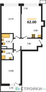 Планировка квартиры, ID 417807
